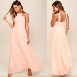 Lulus Air of Romance Pink Blush Bridesmaid Dress Size M